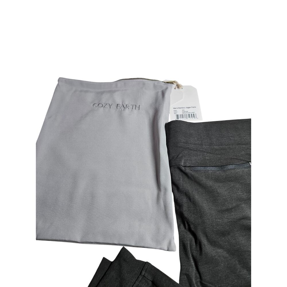 Cozy Earth Mens Premium bamboo Joggers Size Charcoal Size XXL